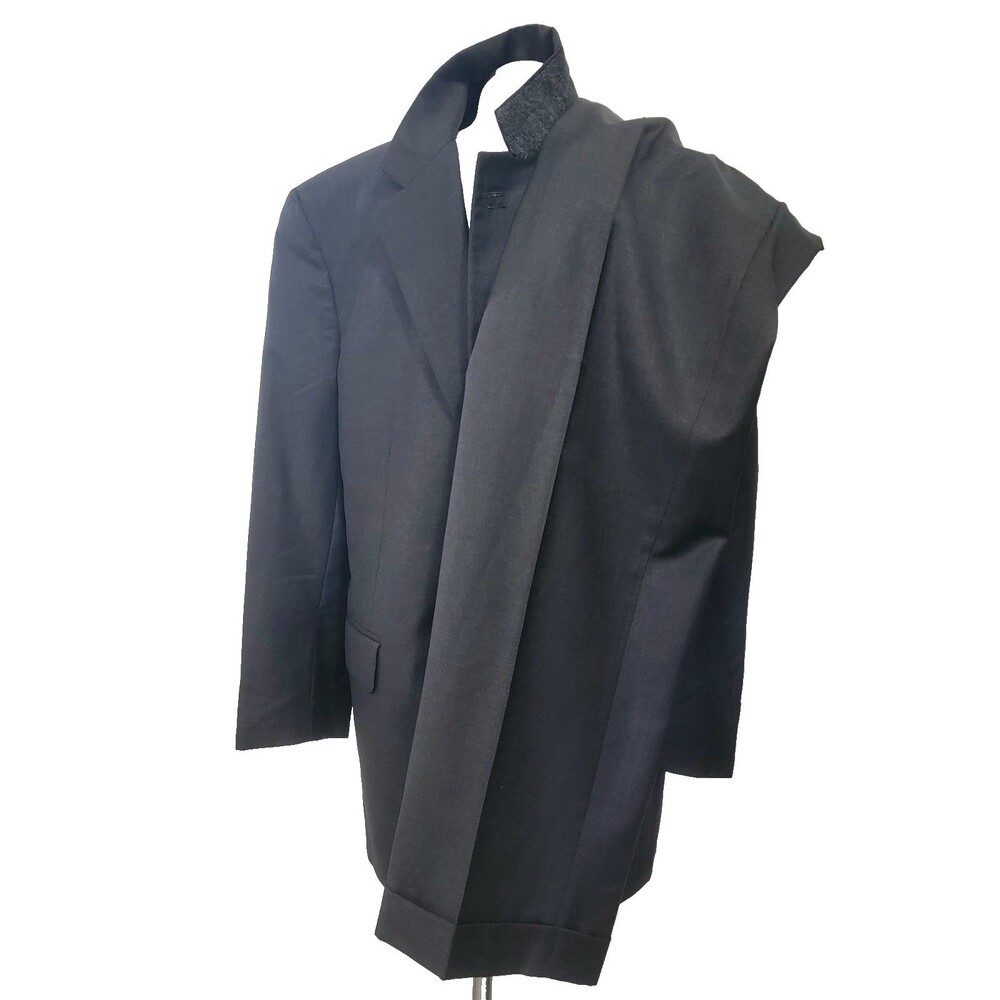 Brooks Brothers  x Loro Piana 2 Piece Suit  VTG 100% Wool Gray 42R Made in USA